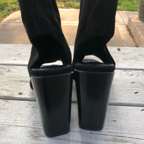 Jeffrey Campbell OTK Boots 8.5 Sandals Thigh High - Picture 8 of 13